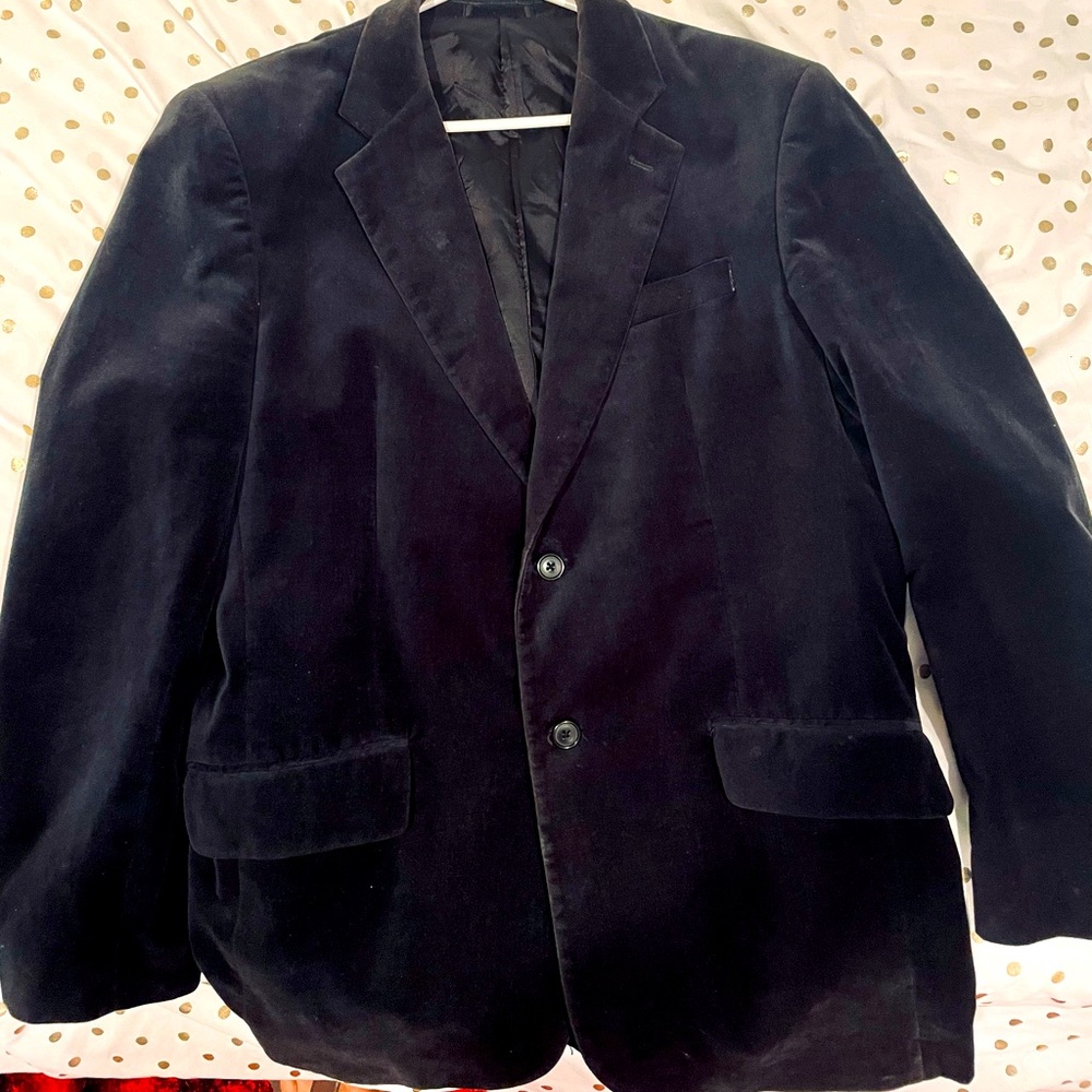 Black velvet blazer